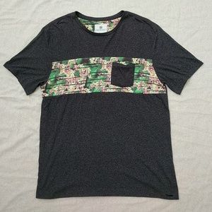 Balck/Floral Pocket T-Shirt